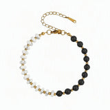 6MM Heishi Disc Spacer Round Bead Lava Stone Essential Oil Diffuser Gemstone Bracelet Gold Chain Adjustable #SB3145
