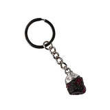 Healing  Chakra Crystal Pendant Keychain for Bag  Silver Cap  Irregular Rough Tumbled Stone Key Chain Decor & Making Jewelry