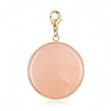 30mm Round Gemstone Pendant  Tag Charm for DIY Necklaces, Earrings & Bracelets #SP2060