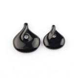 23MM/28MM Natural Twisted Teardrop Gemstone Pendant Handmade Craved Healing Crystal Donut Charm for DIY Jewelry Making