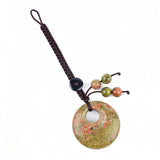 30MM Crystal Donut Keychain – Elegant Gemstone Bag Charm & Key Accessory