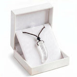 Green Aventurine Ox-Horn Stone Pendant Necklace Adjustable Rope In Gift Box Healing Stone Choker for Men Women #SN2017