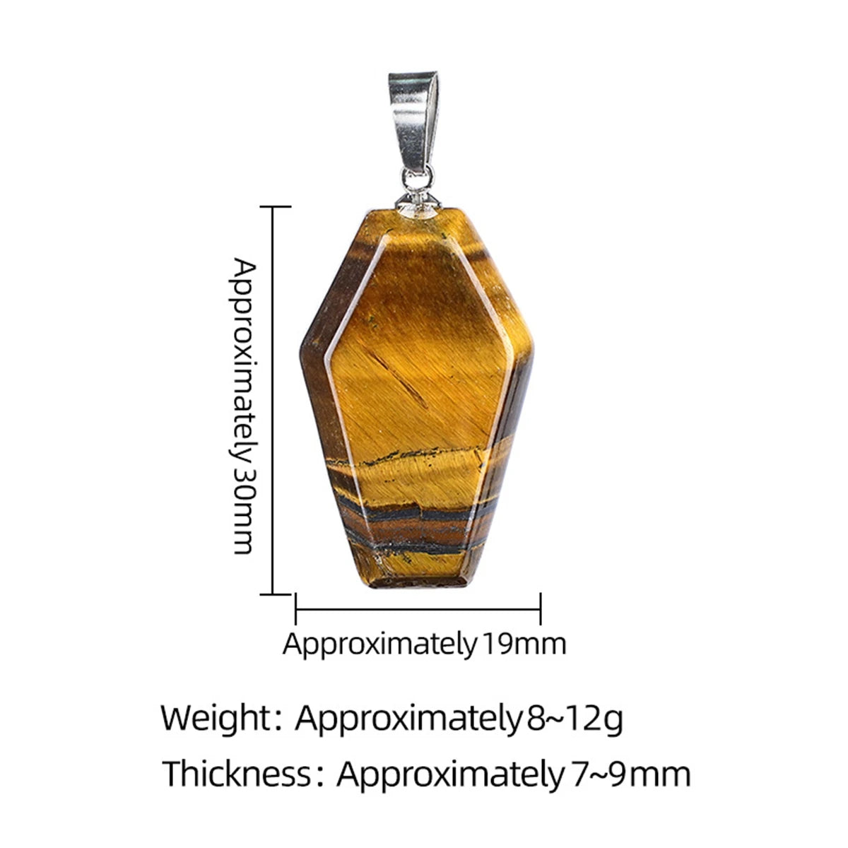 Handcrafted Healing Crystal Coffin Pendant - Unique Wiccan & Spiritual Jewelry Gift #SP1378
