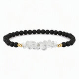 4mm Natural Gemstone Round Bead Stretch Bracelet With Clear Quartz Chip Crystal & Gold Spacers Unisex Healing Stackable Wristband Multi‑Stone Gift #SB3144