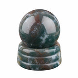Natural Crystal Sphere 25mm Polished Gemstone Ball With Matching Stone Base Healing Crystal Ball for Home Decoration Chakra
