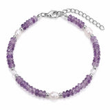 6MM Heishi Disc Stone Bracelet Freshwater Pearl Gold Adjustable Chain Boho Stackable Beaded Jewelry For Women #SB3137