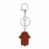 Spiritual Hamsa Hand Key Ring – Natural Stone Healing Amulet KC0671