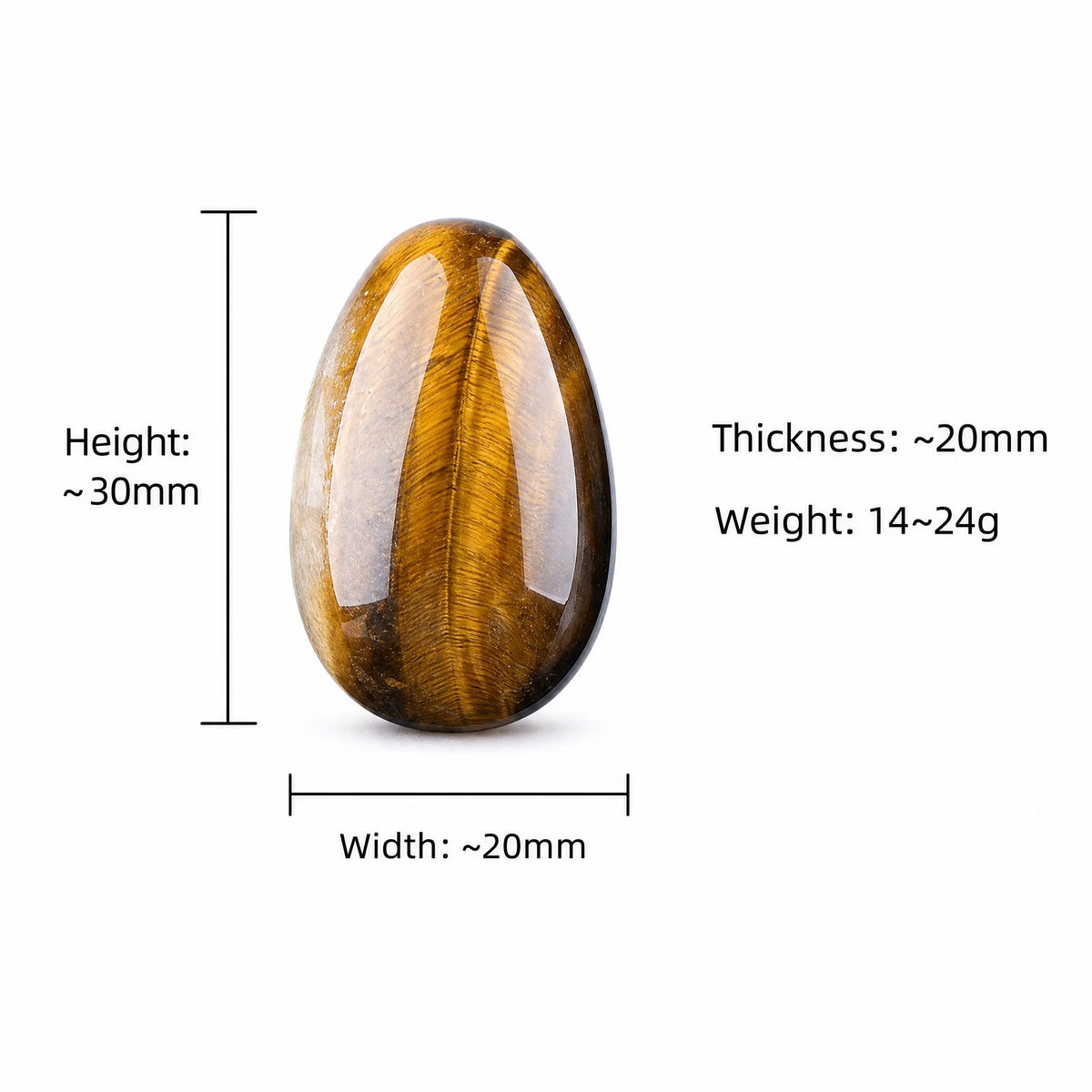 20x30mm Oval Shaped Gemstone Crystals Are Mostly Used for Crystal Healing Easter Decoration and Hand-held Toys