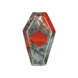 10PCS Polished Crystal Coffin Stone Carving 30mm Coffin Ornament for Halloween Party Home Decoration