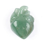 30MM Carved Gemstone Human Heart Figurine Pendant for Making Jewelry SP2043