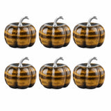 6PCS 30mm Mini Crystal Pumpkin Natural Gemstone Decorative Pumpkin Halloween Fall Desk Ornament