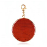30mm Round Gemstone Pendant  Tag Charm for DIY Necklaces, Earrings & Bracelets #SP2060