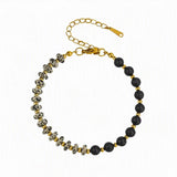 6MM Heishi Disc Spacer Round Bead Lava Stone Essential Oil Diffuser Gemstone Bracelet Gold Chain Adjustable #SB3145