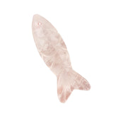 Handmade Craved Sculpted Fish Gemstone Pendant for Making Jewelry 15x40mm Stone Charm
