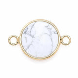 18mm Faceted Round Disce Connectors Charms with Double Loop For Jewelry Making #SP2050