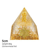 Handmade Crystal Chip Pyramid Orgonite for Wealth Attraction Spiritual Room Decoration 50/60/80mm