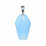 Handcrafted Healing Crystal Coffin Pendant - Unique Wiccan & Spiritual Jewelry Gift #SP1378