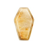 Polished Crystal Coffin Stone Carving 30mm Natural Quartz Obsidian Tiger Eye Coffin Ornament for Halloween Party Home Decoration