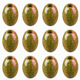 12PCS Natural Stone Large Hole Barrel Beads 18x13mm, Polished Gem Drum Beads for Bracelet Necklace