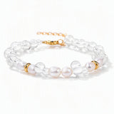 Wholesale Natural Gravel Stone Freshwater Pearl Bracelet Multi Color Crystal Beaded Bracelet Jewelry Gift for Women #SB3136