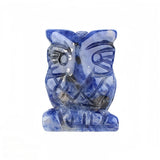 25mm Gemstone Owl Carving | Hand-Polished Crystal Animal Sculpture Home Decor Gift