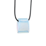Trendy Geometric Trapezoid Crystal Pendant Necklace Unisex Healing Chakra Choker Adjustable Rope Energy Jewelry Women Men #SN2027