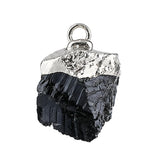 Natural Raw Crystal Gemstone Pendant Irregular Rough Stone Healing Quartz Charms Gold Plated Cap for DIY Jewelry Making