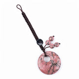 30MM Crystal Donut Keychain – Elegant Gemstone Bag Charm & Key Accessory