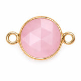 18mm Faceted Round Disce Connectors Charms with Double Loop For Jewelry Making #SP2050