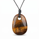Handmade Reiki Energy Crystal Necklace Trapezoid Stone Pendant Adjustable Cord Choker Natural Healing Jewelry For Women Men #SN2028