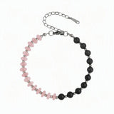 6MM Heishi Disc Spacer Round Bead Matte Onyx Gemstone Bracelet Silver Chain Adjustable #SB3145