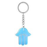 Crystal Hamsa Hand Keychain  Spiritual Protection Bag Pendant Charms Ornament KC0671