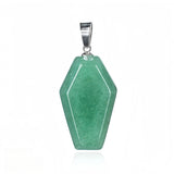 Handcrafted Healing Crystal Coffin Pendant - Unique Wiccan & Spiritual Jewelry Gift #SP1378