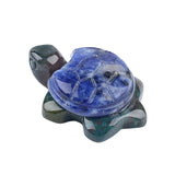 22X35mm Cute Gemstone Turtle Figurine Ornaments Healing Stone Decoration for Home Office