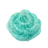 Fashion Crystal Rose Flower Carving Figurine Natural Polished Stone Rose Statue for Desktop Decor Souvenir Birthday Gift