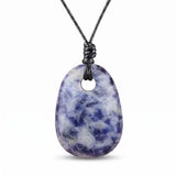 Handmade Reiki Energy Crystal Necklace Trapezoid Stone Pendant Adjustable Cord Choker Natural Healing Jewelry For Women Men #SN2028