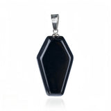Handcrafted Healing Crystal Coffin Pendant - Unique Wiccan & Spiritual Jewelry Gift #SP1378