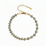 6MM Heishi Disc Spacer Round Bead Gemstone Bracelet Gold Chain Adjustable #SB3145