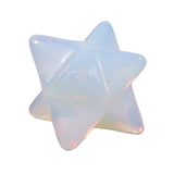 Mini Merkabah Energy Balance Stones, 20mm Polished Healing Quartz Crystals Talisman, Wicca Spiritual Protection Pocket Palm Stone
