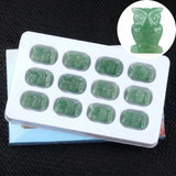 12Pcs Crystal Owl Figurine Set | Hand-Carved Gemstone Owl Collection Gift Box