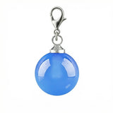 10MM Gemstone Round Ball Pendant Bag Charms for DIY Making Jewelry Silver Lobster Clasp Crystal Sphere Healing Chakra