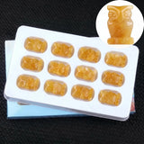12Pcs Crystal Owl Figurine Set | Hand-Carved Gemstone Owl Collection Gift Box
