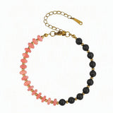 6MM Heishi Disc Spacer Round Bead Lava Stone Essential Oil Diffuser Gemstone Bracelet Gold Chain Adjustable #SB3145