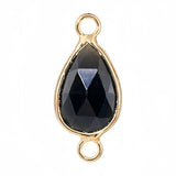 Faceted Teardrop Stone Connectors Charms with Double Loops DIY Jewelry Making #SP2045