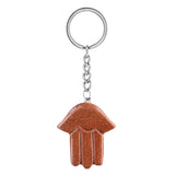 Crystal Hamsa Hand Keychain  Spiritual Protection Bag Pendant Charms Ornament KC0671