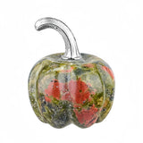 20mm Mini Crystal Pumpkin Pendant Gemstone Charm for Halloween Home office Decoration Handmade Craved