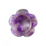Natural Crystal 36mm Flower Pocket Palm Stone Healing Worry Stone for Meditation & Anxiety Relief -#SP2056