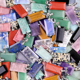 13X25MM Rectangle Gemstone Pendant Necklace - Healing Crystal Charm for Men & Women