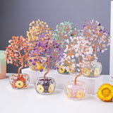 Handmade Natural Stone Money Tree Decor | Exquisite Crystal Bonsai Ornament for Prosperity & Healing | Unique Office & Home Gift #SP1880