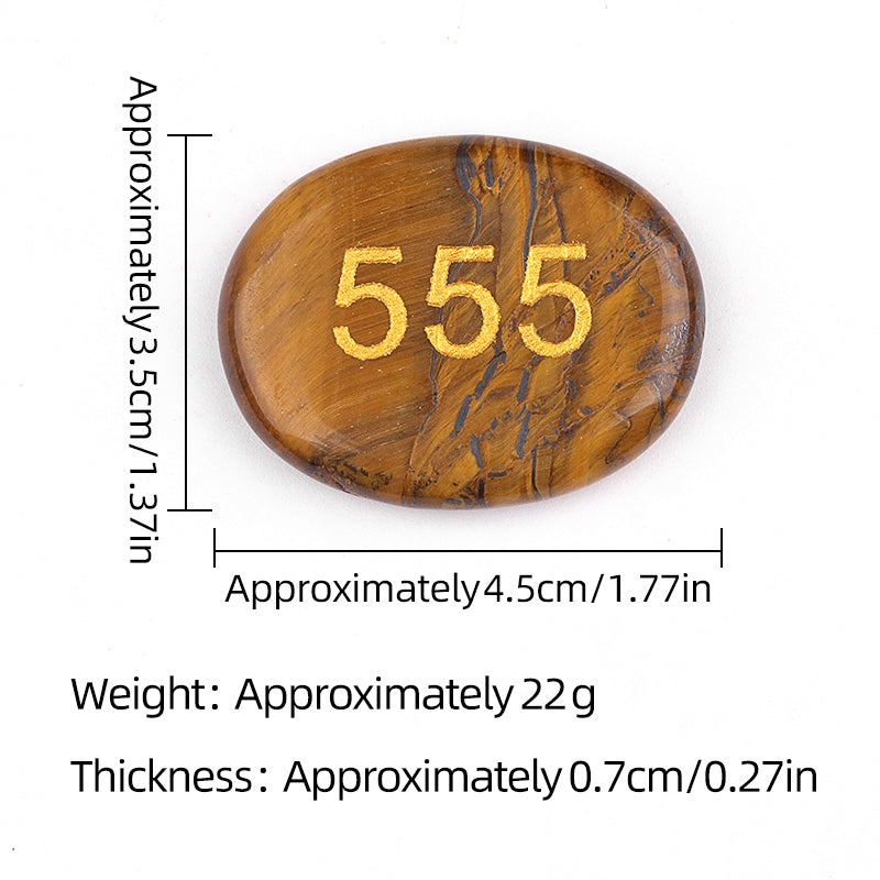 Worry Healing Palm Stones for Meditation Prayer Home Decor with ( Number )-35x45MM #SP1904G-W10